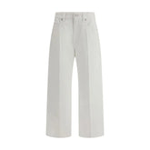 Brunello Cucinelli White Cotton Cropped Jeans - IT40 | M