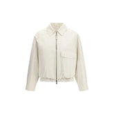 Brunello Cucinelli White Cotton Denim Jacket