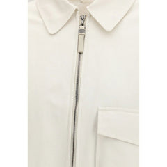 Brunello Cucinelli White Cotton Denim Jacket