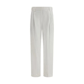 Brunello Cucinelli White Cotton Dress Pants