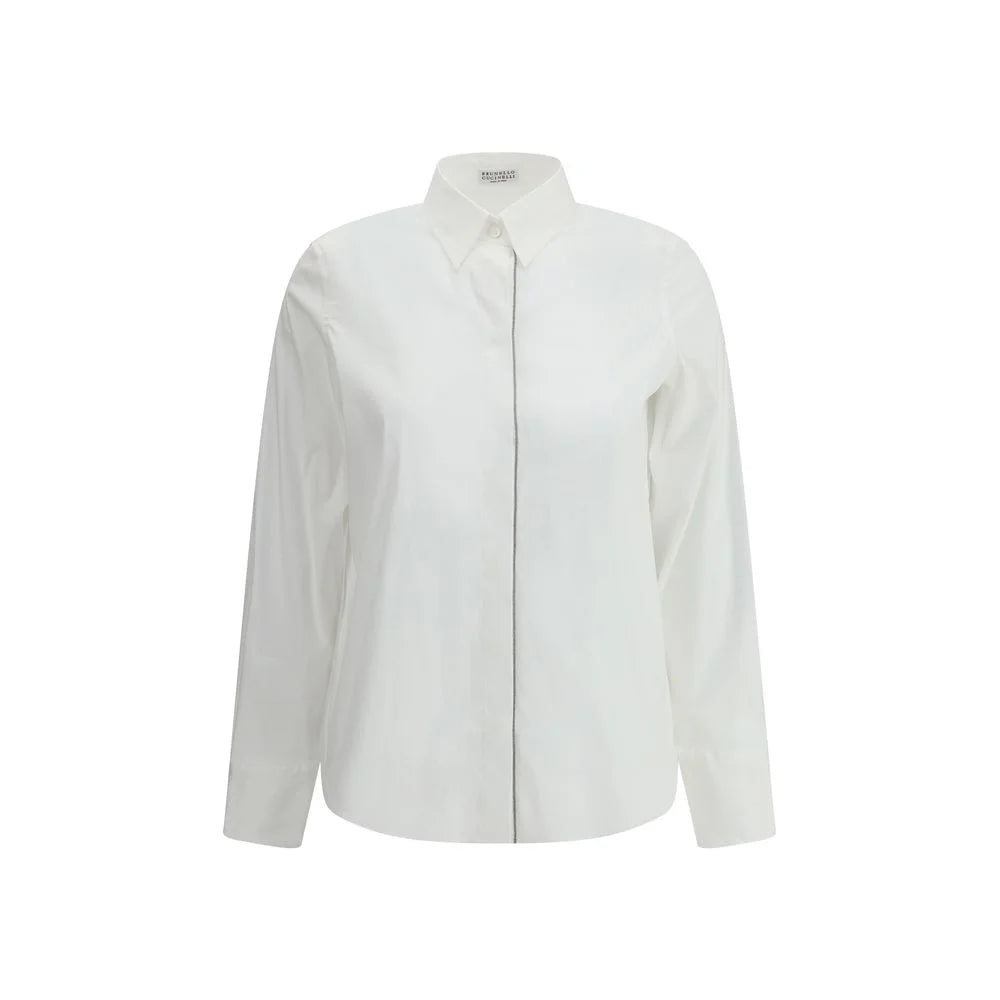 Brunello Cucinelli White Cotton Dress Shirt - XL