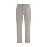 Brunello Cucinelli White Cotton Jeans Denim