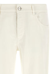 Brunello Cucinelli White Cotton Jeans Denim