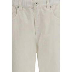Brunello Cucinelli White Cotton Jeans Denim