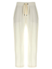 Brunello Cucinelli White Cotton Joggers (Workout Pants)