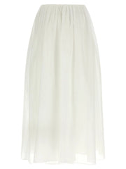 Brunello Cucinelli White Cotton Mini Skirt