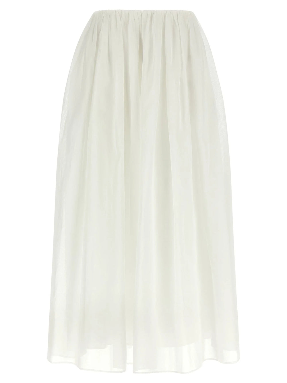 Brunello Cucinelli White Cotton Mini Skirt