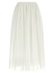 Brunello Cucinelli White Cotton Mini Skirt