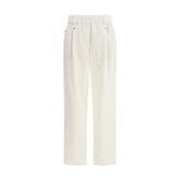 Brunello Cucinelli White Cotton Pants - IT46|XL