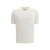 Brunello Cucinelli White Cotton Polo Shirt