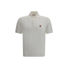 Brunello Cucinelli White Cotton Polo Shirt