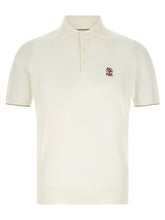 Brunello Cucinelli White Cotton Polo Shirt
