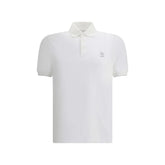Brunello Cucinelli White Cotton Polo Shirt
