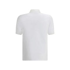Brunello Cucinelli White Cotton Polo Shirt