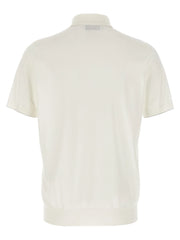 Brunello Cucinelli White Cotton Polo Shirt
