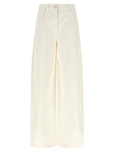 Brunello Cucinelli White Cotton Relaxed Fit Jeans