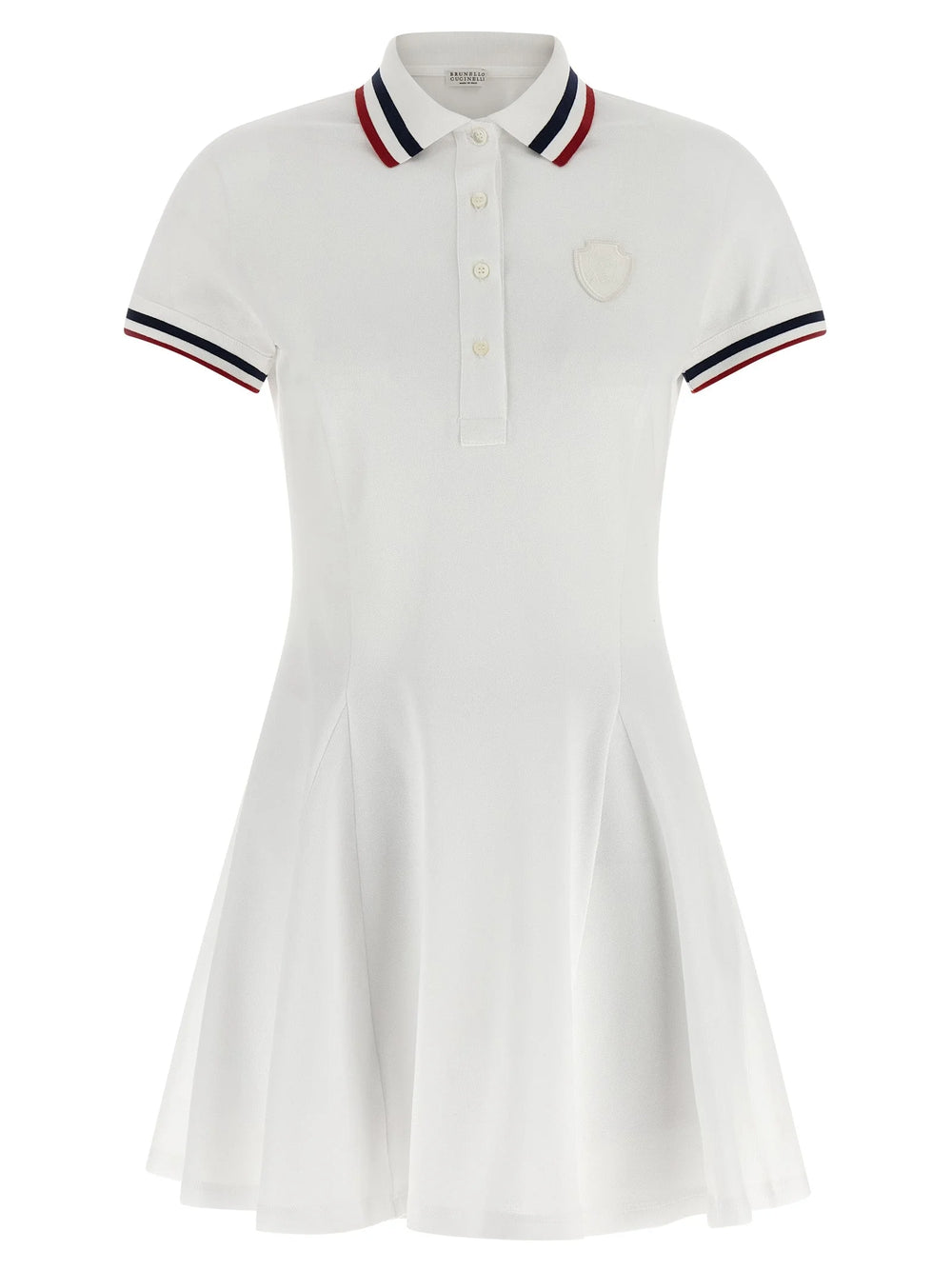 Brunello Cucinelli White Cotton Short Dress