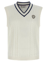 Brunello Cucinelli White Cotton Sleeveles Sweater - L