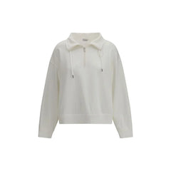 Brunello Cucinelli White Cotton Sweatshirt