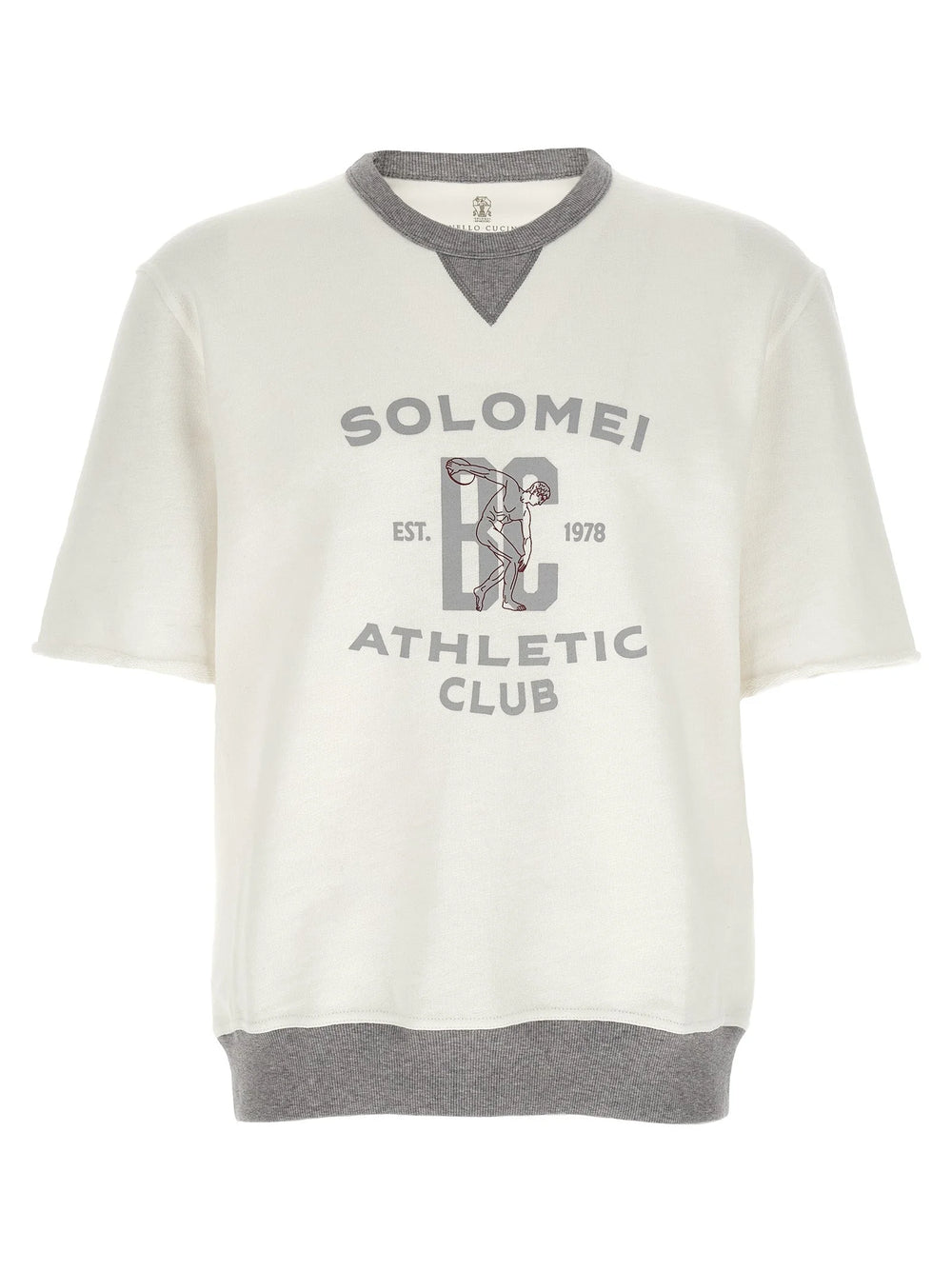 Brunello Cucinelli White Cotton Sweatshirt