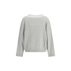 Brunello Cucinelli White Cotton Sweatshirt