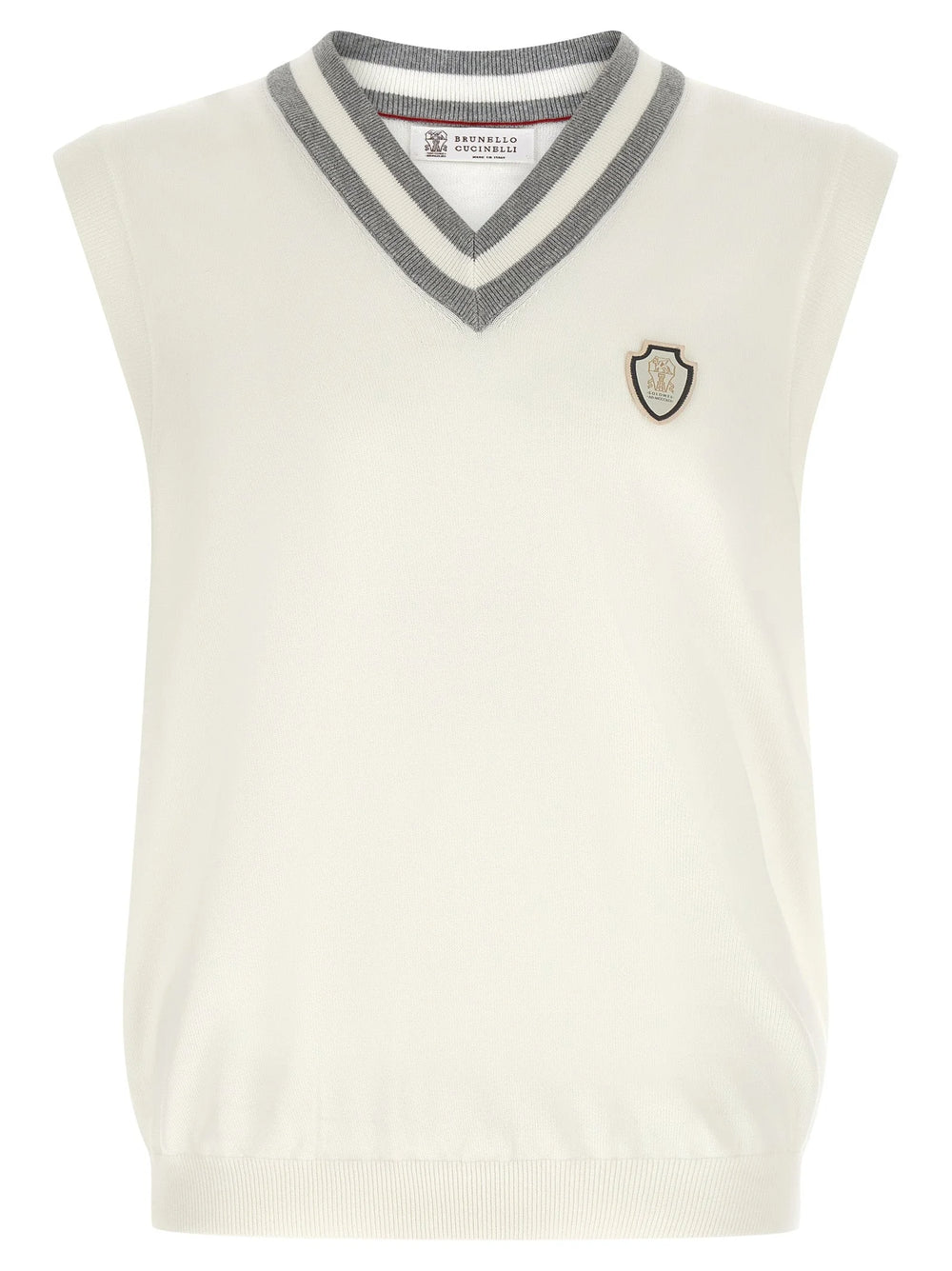 Brunello Cucinelli White Cotton Sweatshirt