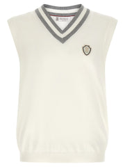 Brunello Cucinelli White Cotton Sweatshirt