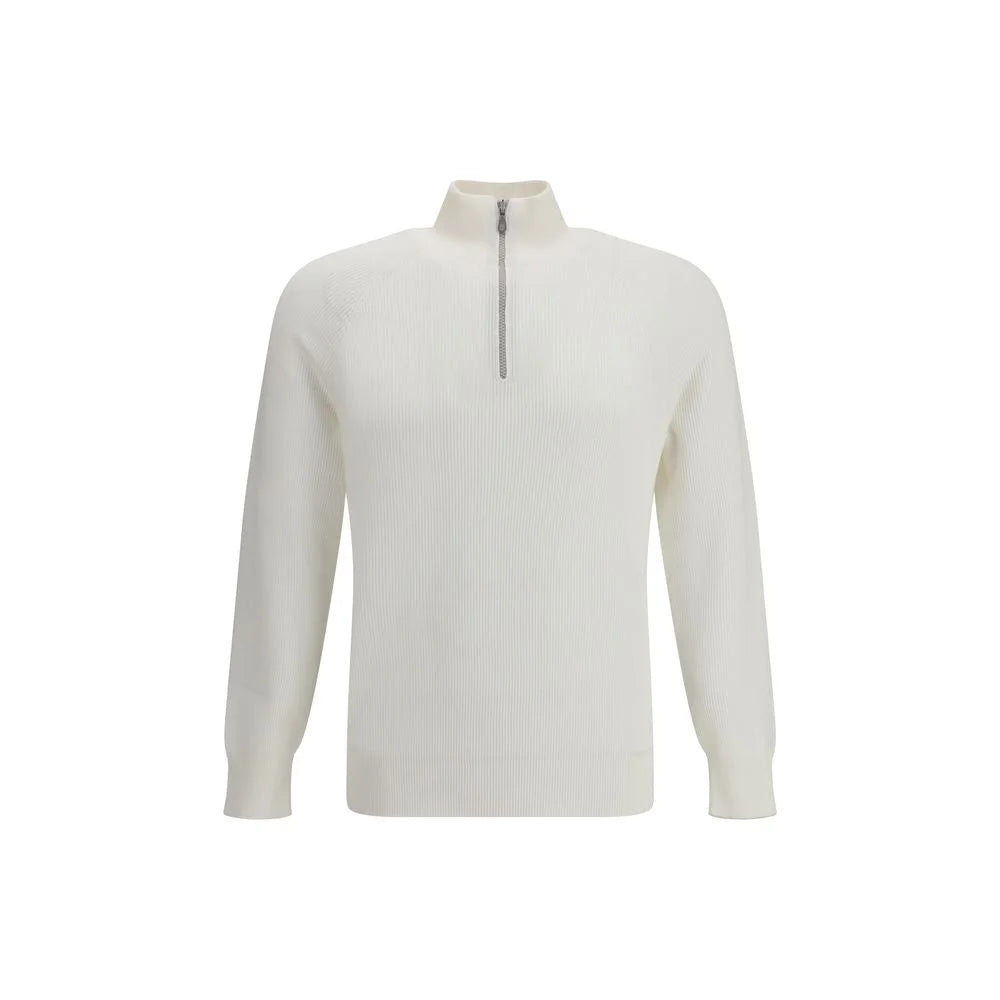 Brunello Cucinelli White Cotton Sweatshirt