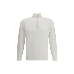 Brunello Cucinelli White Cotton Sweatshirt