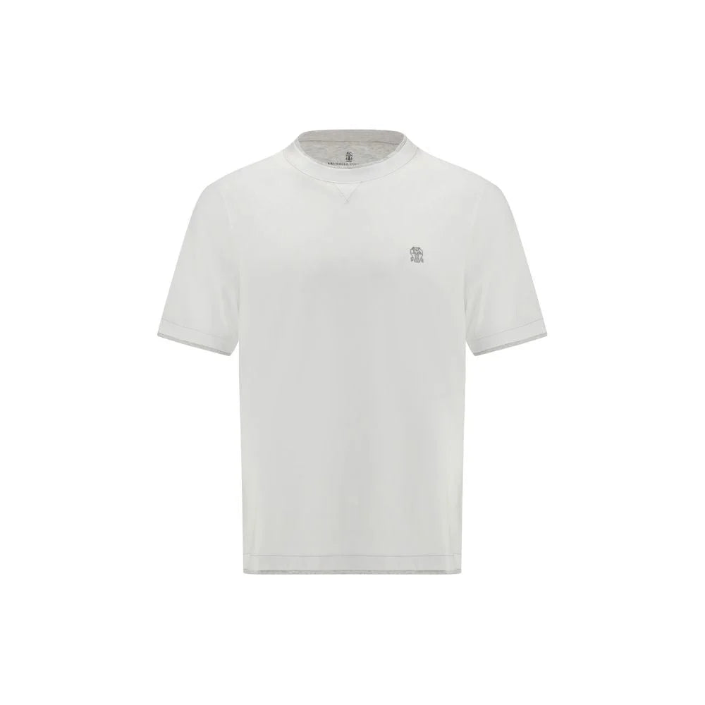 Brunello Cucinelli White Cotton T-Shirt