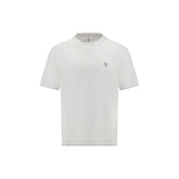 Brunello Cucinelli White Cotton T-Shirt