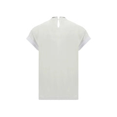 Brunello Cucinelli White Elastane T-Shirt