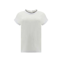 Brunello Cucinelli White Elastane T-Shirt