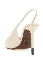 Brunello Cucinelli White Leather High Heel Pumps - EU37.5/US7.5