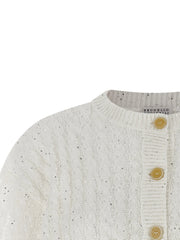 Brunello Cucinelli White Linen Cardigan - XL