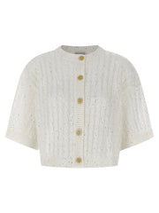 Brunello Cucinelli White Linen Cardigan - XL