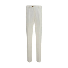 Brunello Cucinelli White Linen Casual Pants