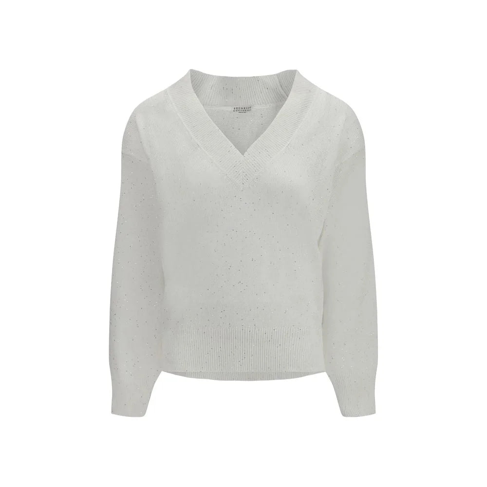 Brunello Cucinelli White Linen Sweatshirt