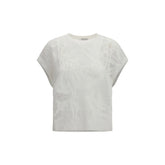 Brunello Cucinelli White Linen T-Shirt