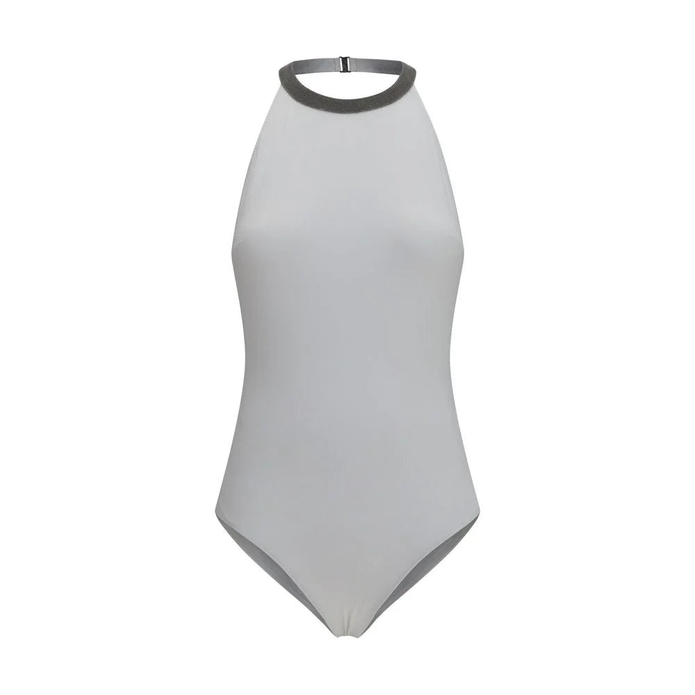 Brunello Cucinelli White Polyamide One-Piece Swimsuit
