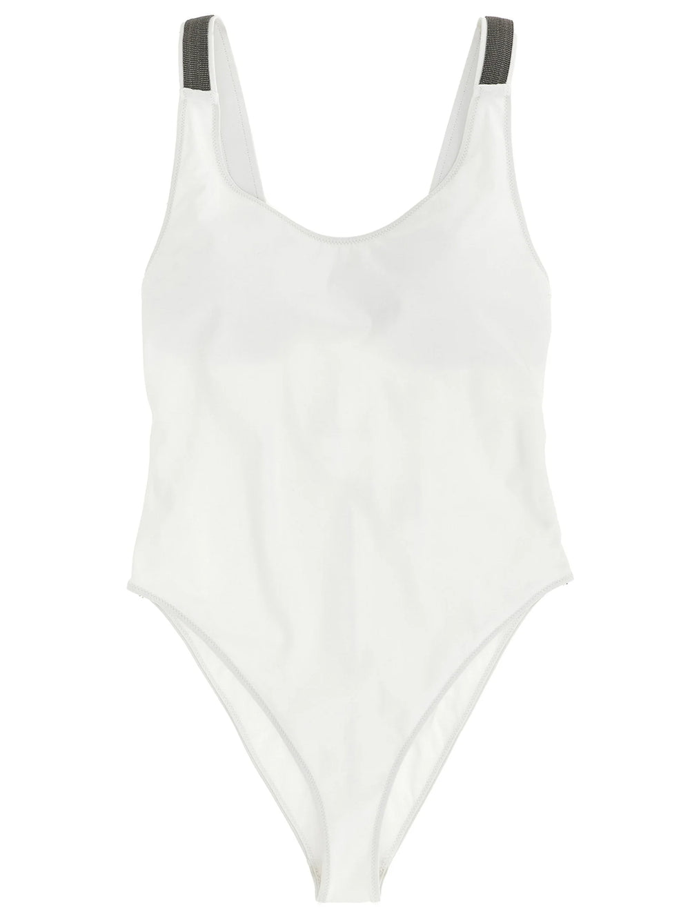 Brunello Cucinelli White Polyamide One-Piece Swimsuit