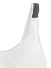 Brunello Cucinelli White Polyamide One-Piece Swimsuit