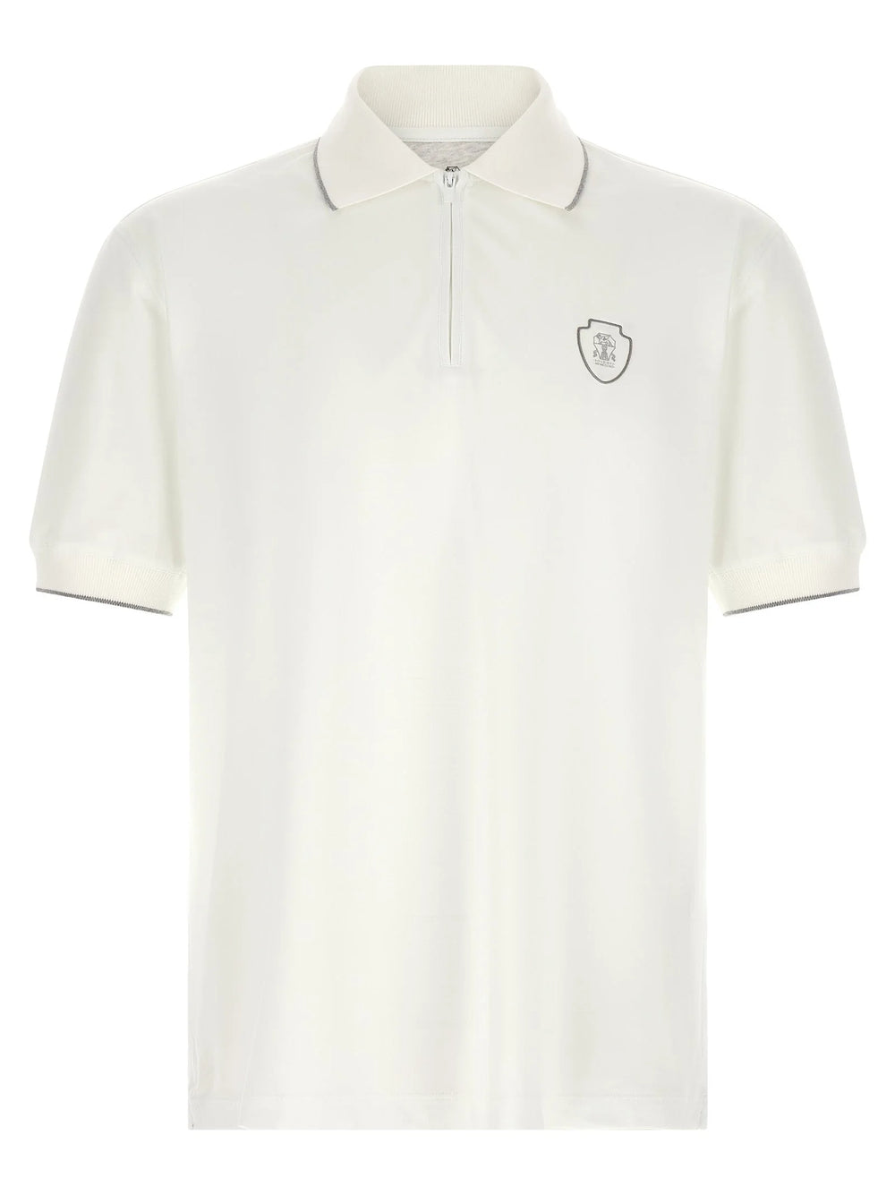 Brunello Cucinelli White Polyamide Polo Shirt - S