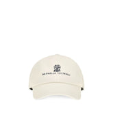 Brunello Cucinelli White Silk Cap (Baseball Hat)