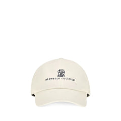 Brunello Cucinelli White Silk Cap (Baseball Hat)