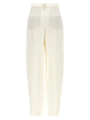 Brunello Cucinelli White Silk Casual Pants - IT40
