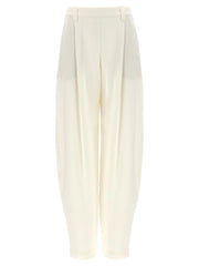Brunello Cucinelli White Silk Casual Pants - IT40