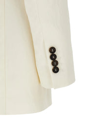 Brunello Cucinelli White Straw Blazer - IT40