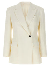 Brunello Cucinelli White Straw Blazer - IT40