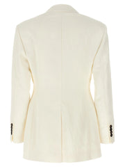 Brunello Cucinelli White Straw Blazer - IT40